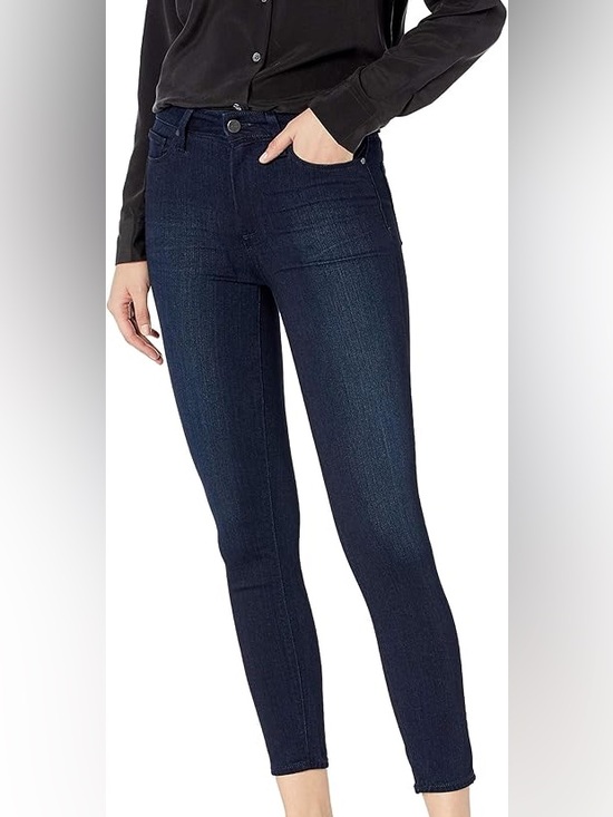 PAIGE Denim - Paige Denim Hoxton Crop Skinny Jeans in Dark Navy Wash, 29